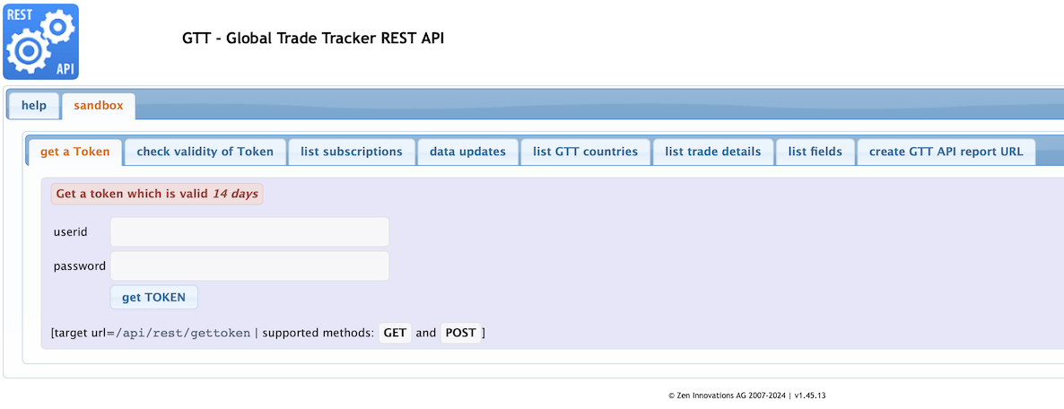 get token user interface